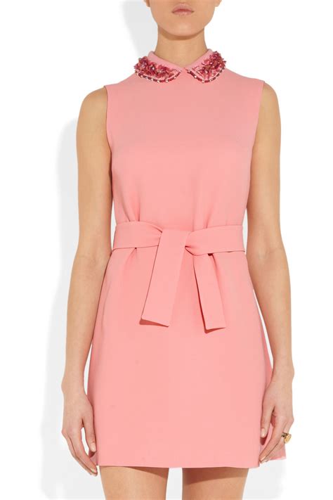 pink miu miu dress|V.